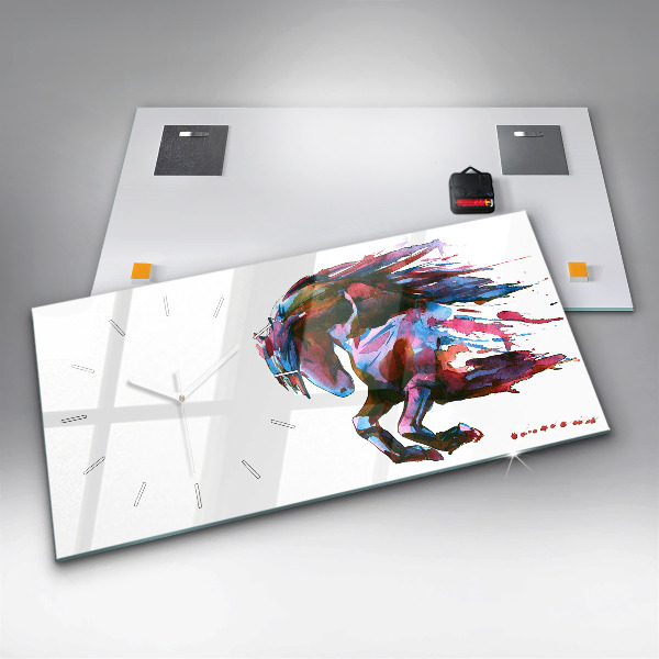 Orologio rettangolare Un cavallo in fuga