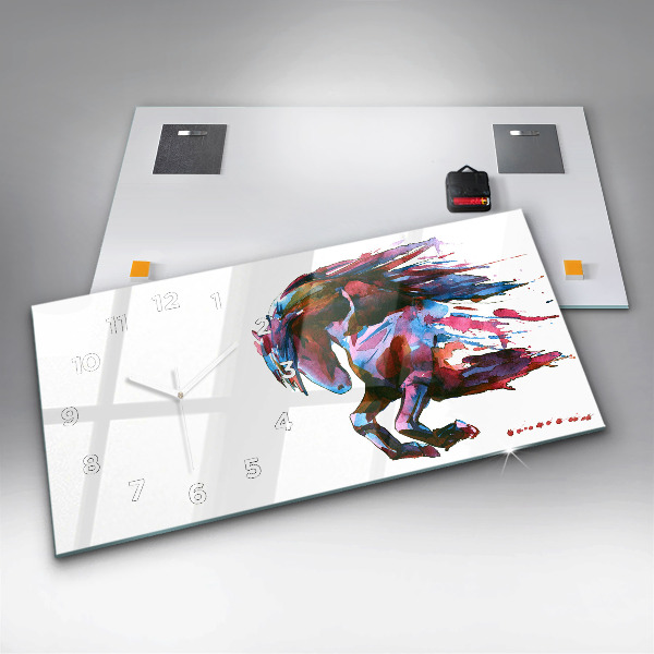 Orologio rettangolare Un cavallo in fuga
