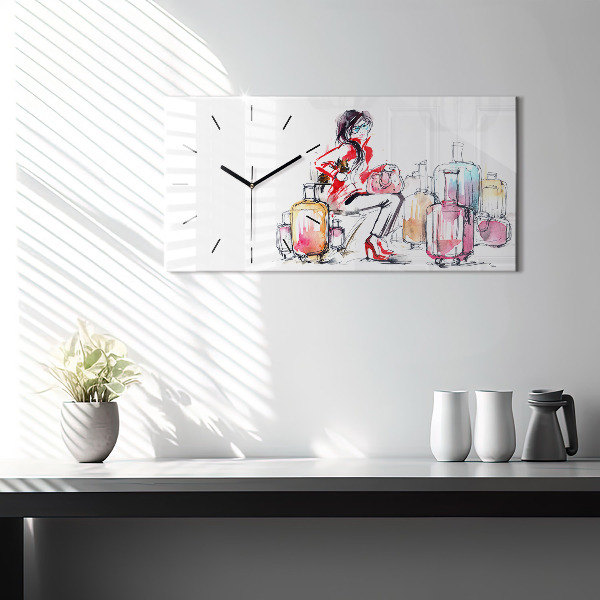 Orologio rettangolare Valigie da viaggio per donna