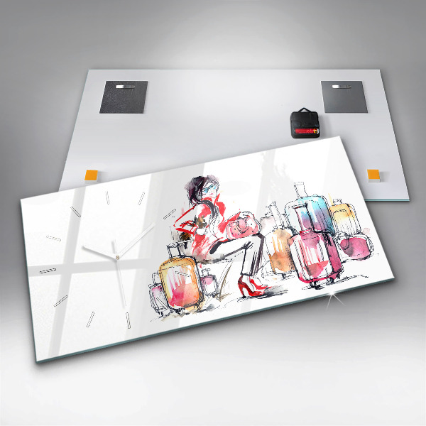 Orologio rettangolare Valigie da viaggio per donna