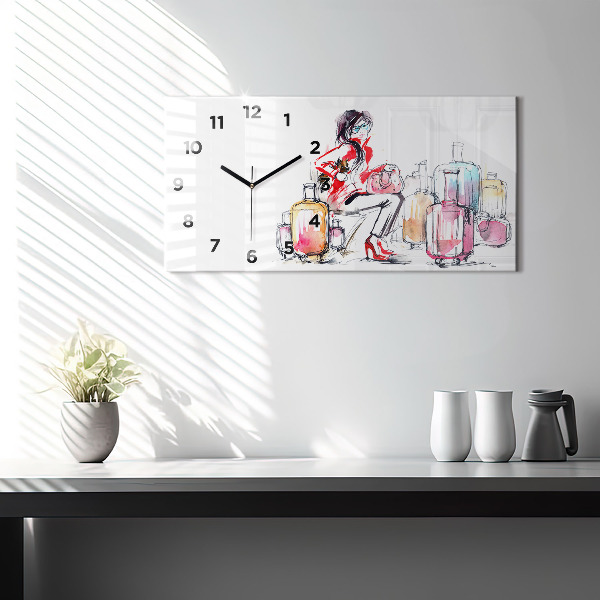 Orologio rettangolare Valigie da viaggio per donna