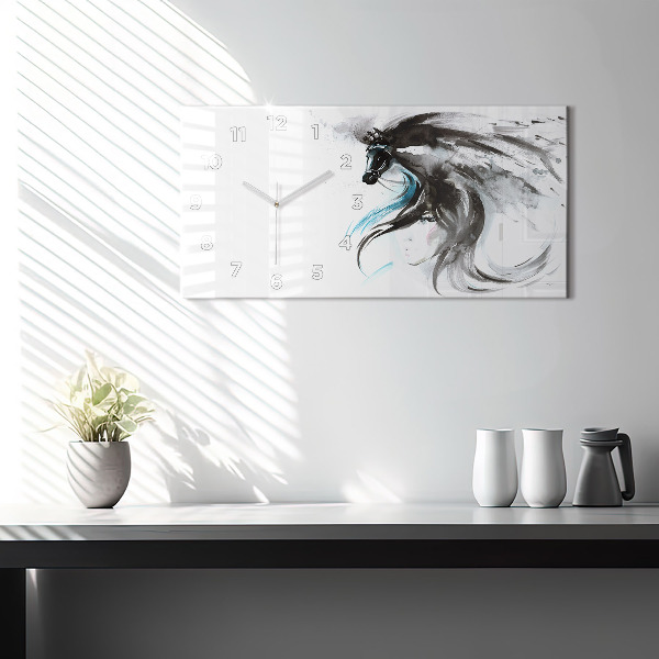 Orologio rettangolare Cavallo e donna astratti