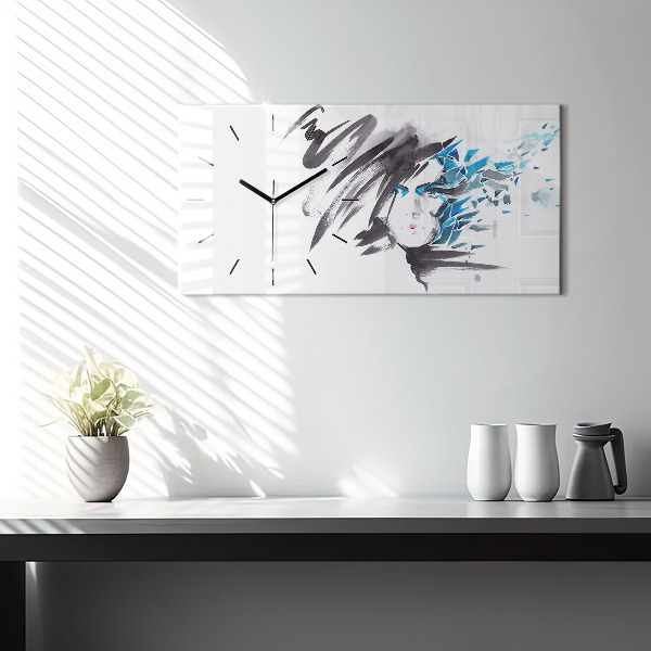 Orologio rettangolare Volto di donna astratto