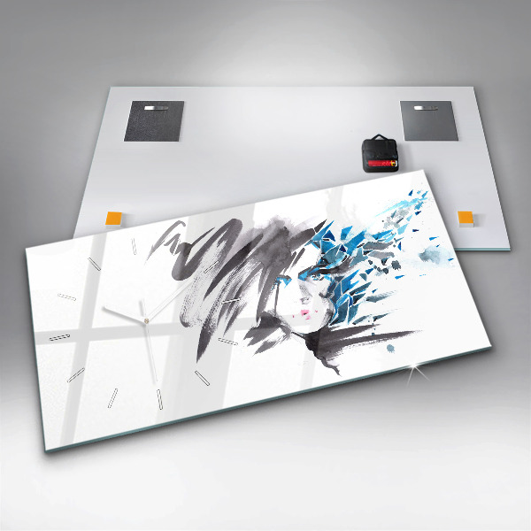 Orologio rettangolare Volto di donna astratto