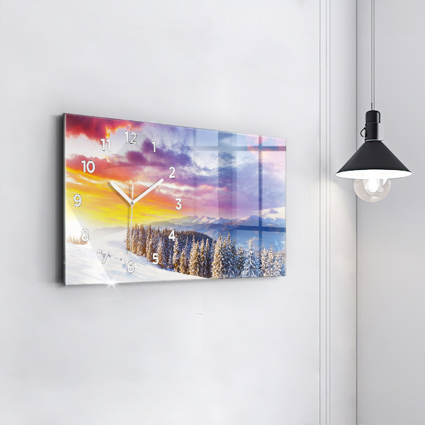 Orologio rettangolare Paesaggio montano invernale