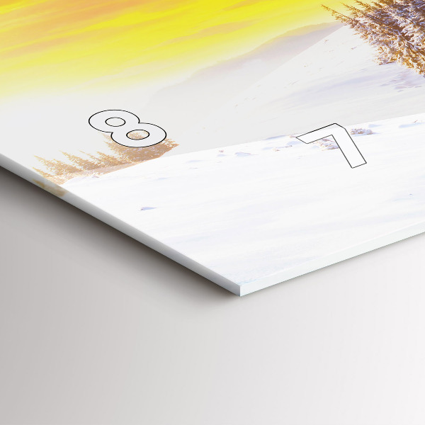 Orologio rettangolare Paesaggio montano invernale