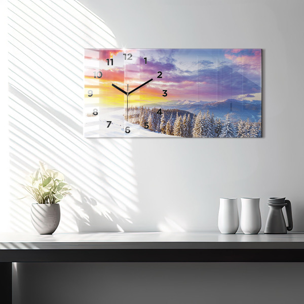 Orologio rettangolare Paesaggio montano invernale