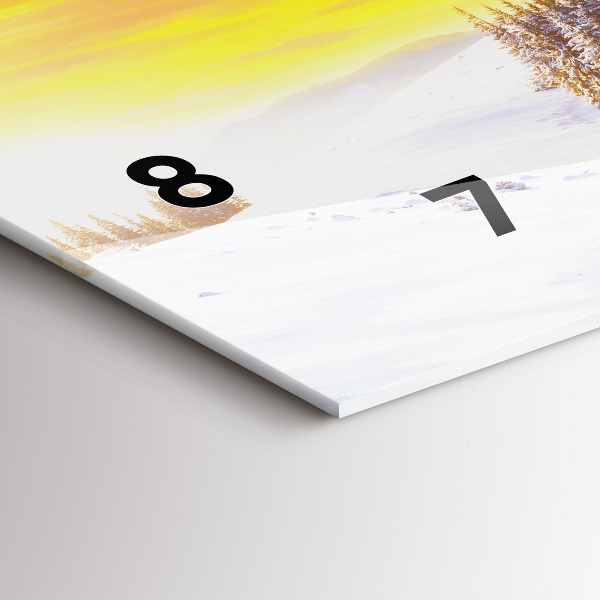 Orologio rettangolare Paesaggio montano invernale