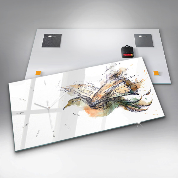 Orologio rettangolare Libro degli uccelli