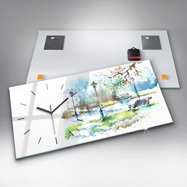 Orologio rettangolare Primavera pittoresca