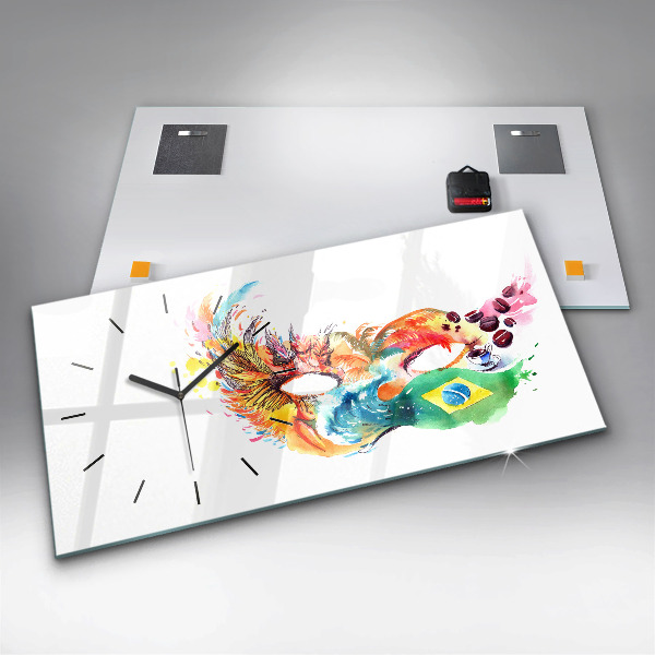 Orologio rettangolare Cultura - Bandiera brasiliana