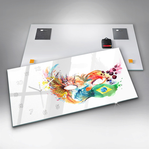 Orologio rettangolare Cultura - Bandiera brasiliana