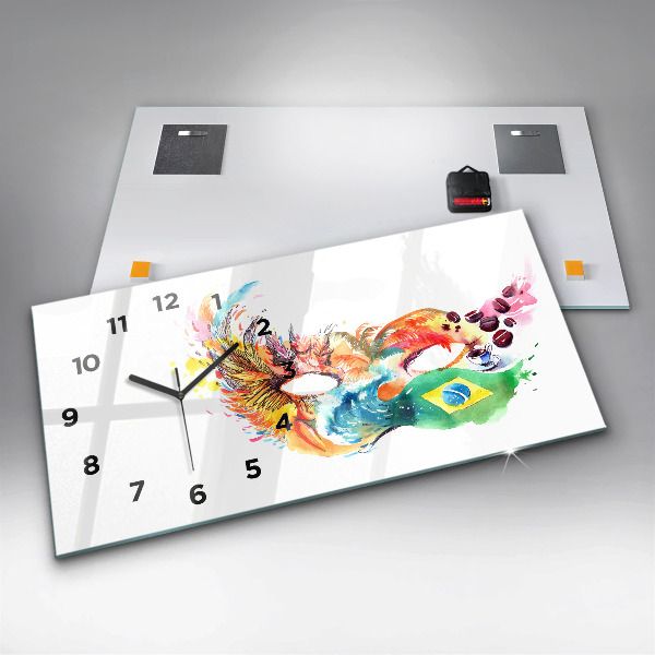 Orologio rettangolare Cultura - Bandiera brasiliana