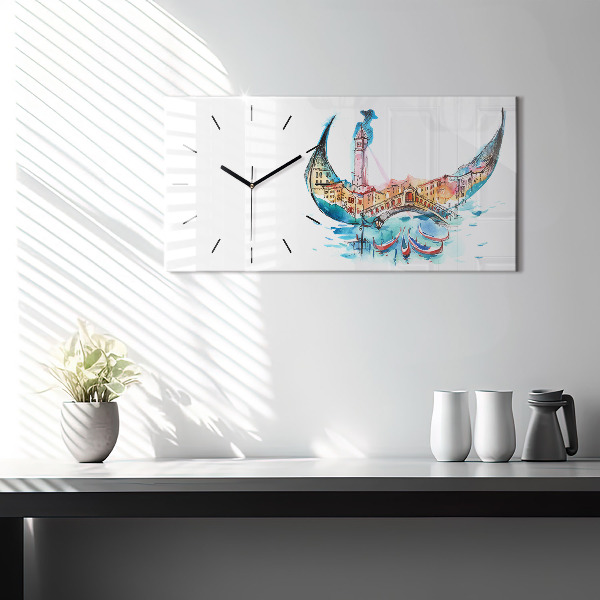 Orologio rettangolare Italia - Gondola Veneziana