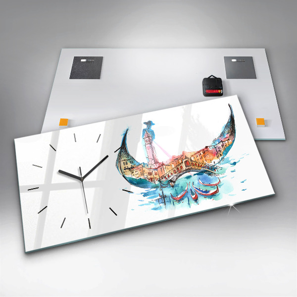 Orologio rettangolare Italia - Gondola Veneziana