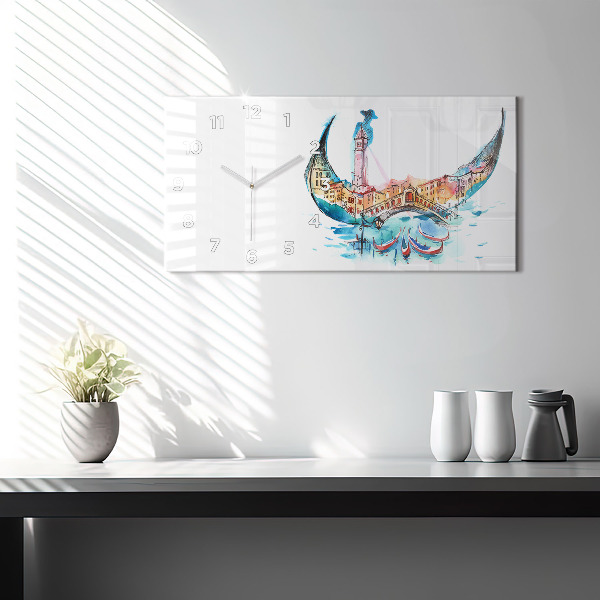 Orologio rettangolare Italia - Gondola Veneziana