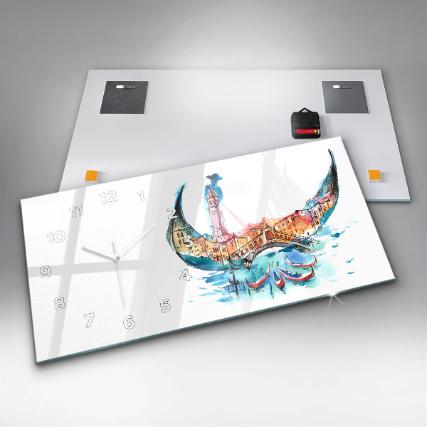 Orologio rettangolare Italia - Gondola Veneziana