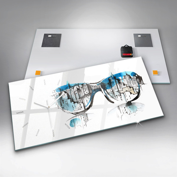 Orologio rettangolare Città con gli occhiali