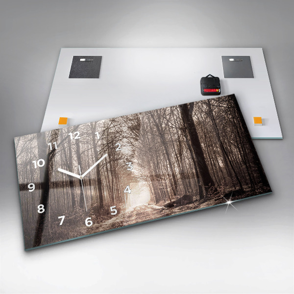 Orologio rettangolare Sentiero forestale in seppia