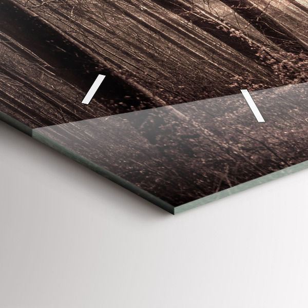 Orologio rettangolare Sentiero forestale in seppia