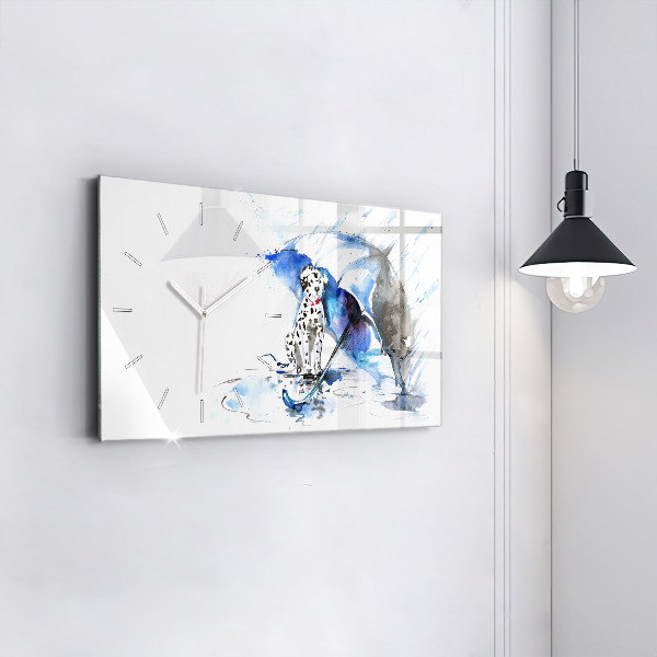 Orologio rettangolare Dalmata e ombrello