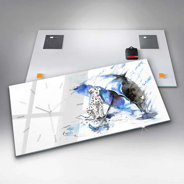 Orologio rettangolare Dalmata e ombrello