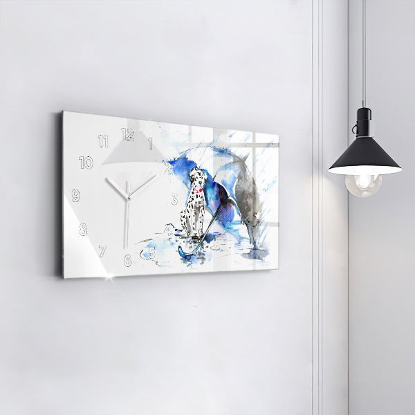 Orologio rettangolare Dalmata e ombrello