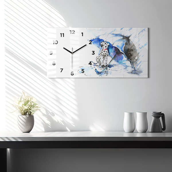 Orologio rettangolare Dalmata e ombrello