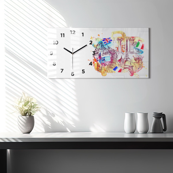 Orologio rettangolare Paesi attraenti nel mondo