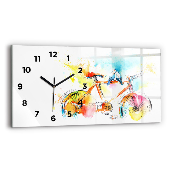 Orologio rettangolare Bici dipinta