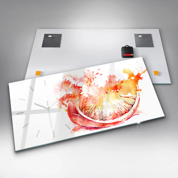 Orologio rettangolare Dipinto di arancione