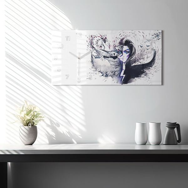 Orologio rettangolare Illustrazione di una donna