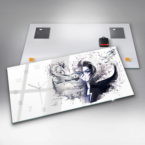 Orologio rettangolare Illustrazione di una donna