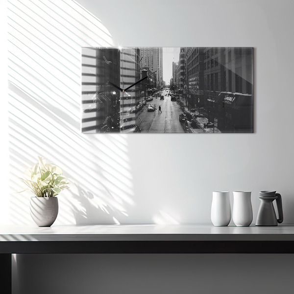 Orologio rettangolare Strade della città di Chicago