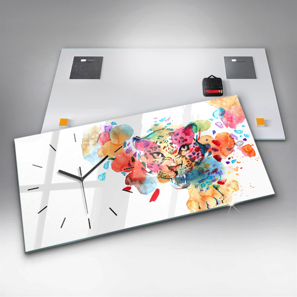 Orologio rettangolare Gatto selvatico astratto