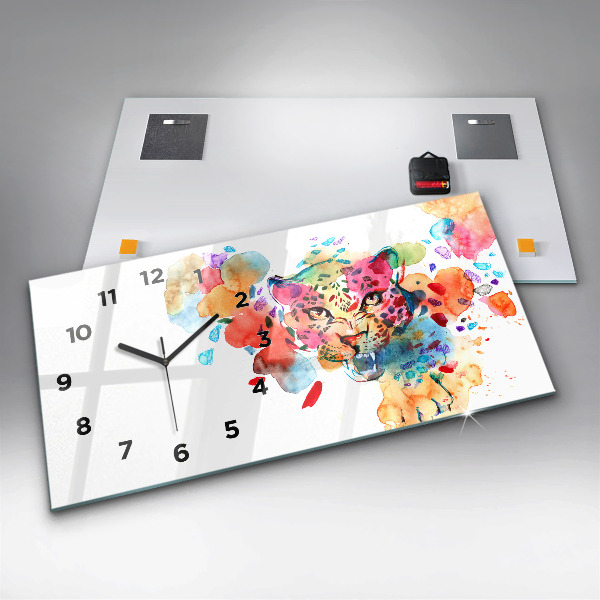 Orologio rettangolare Gatto selvatico astratto