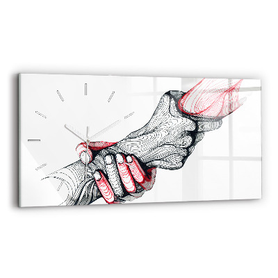 Orologio rettangolare Tenersi per mano