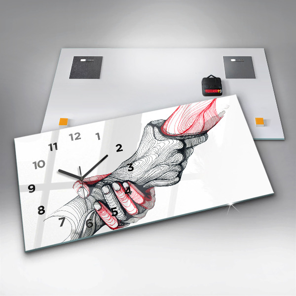 Orologio rettangolare Tenersi per mano