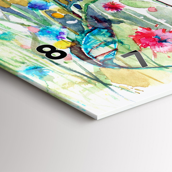 Orologio rettangolare Papaveri nel prato