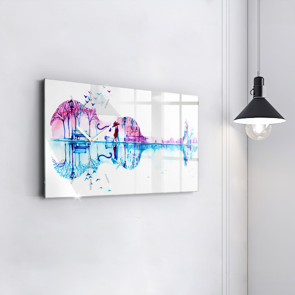 Orologio rettangolare Lago del parco del violoncello