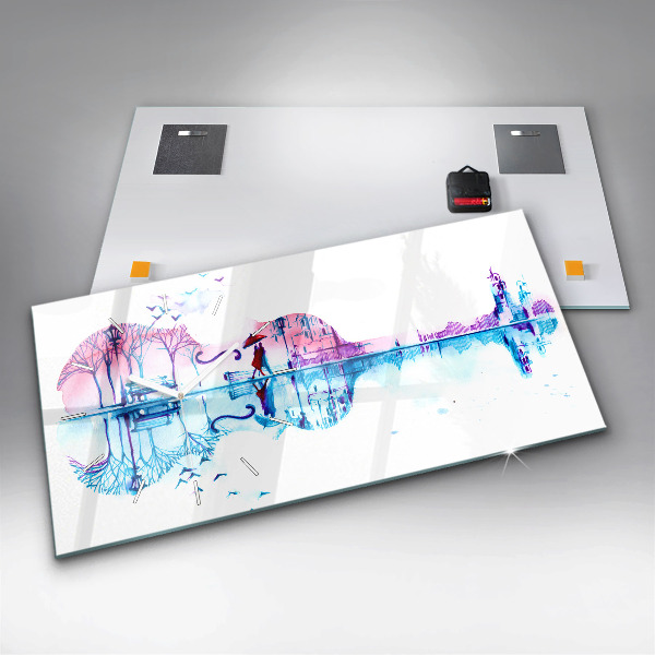 Orologio rettangolare Lago del parco del violoncello