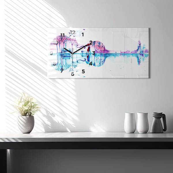 Orologio rettangolare Lago del parco del violoncello