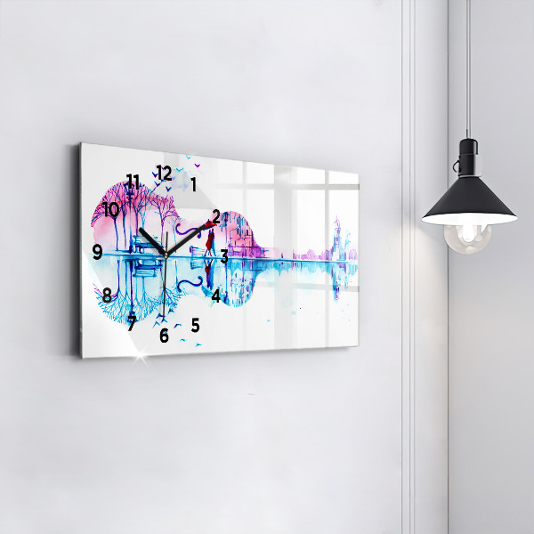 Orologio rettangolare Lago del parco del violoncello