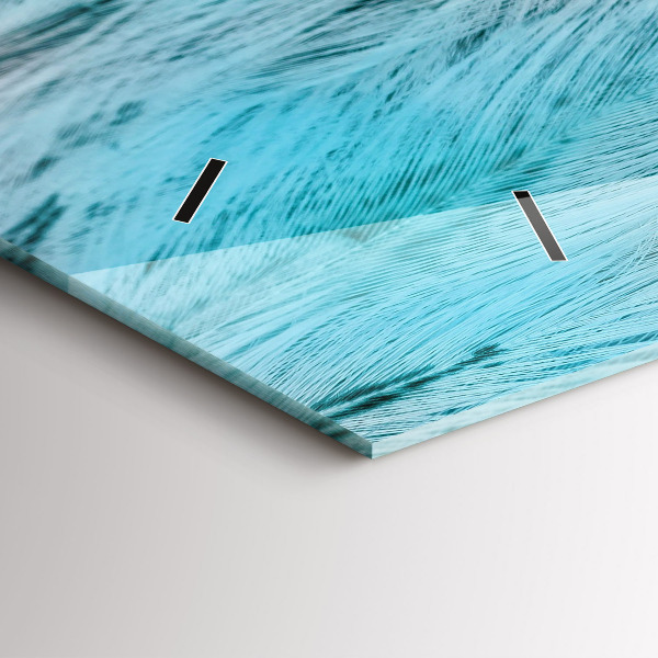 Orologio rettangolare Piume colorate