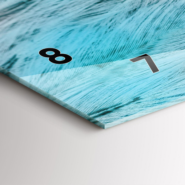 Orologio rettangolare Piume colorate