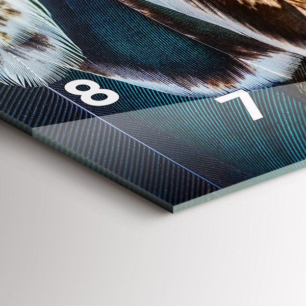 Orologio rettangolare Piume di uccello marrone chiaro