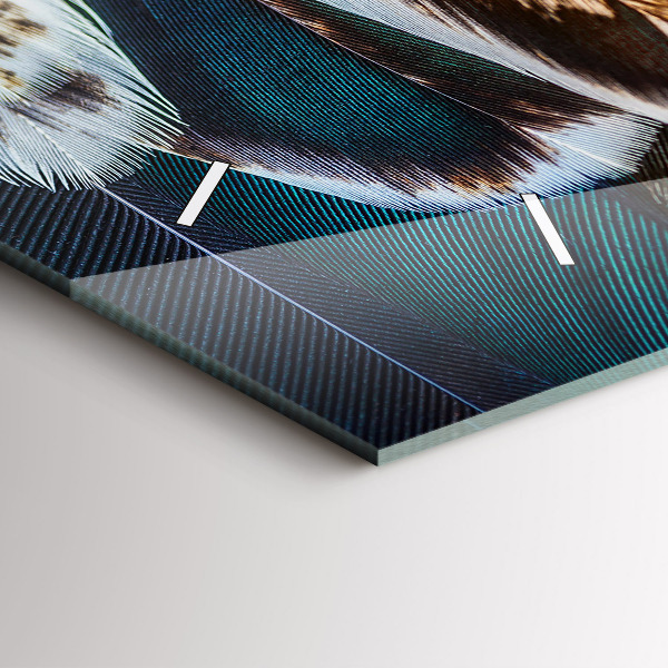 Orologio rettangolare Piume di uccello marrone chiaro