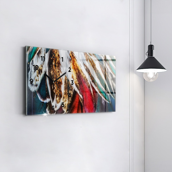 Orologio rettangolare Piume di uccello marrone chiaro