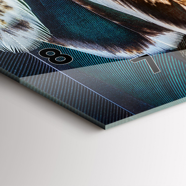 Orologio rettangolare Piume di uccello marrone chiaro