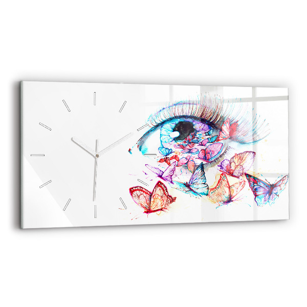Orologio rettangolare Farfalle colorate con gli occhi